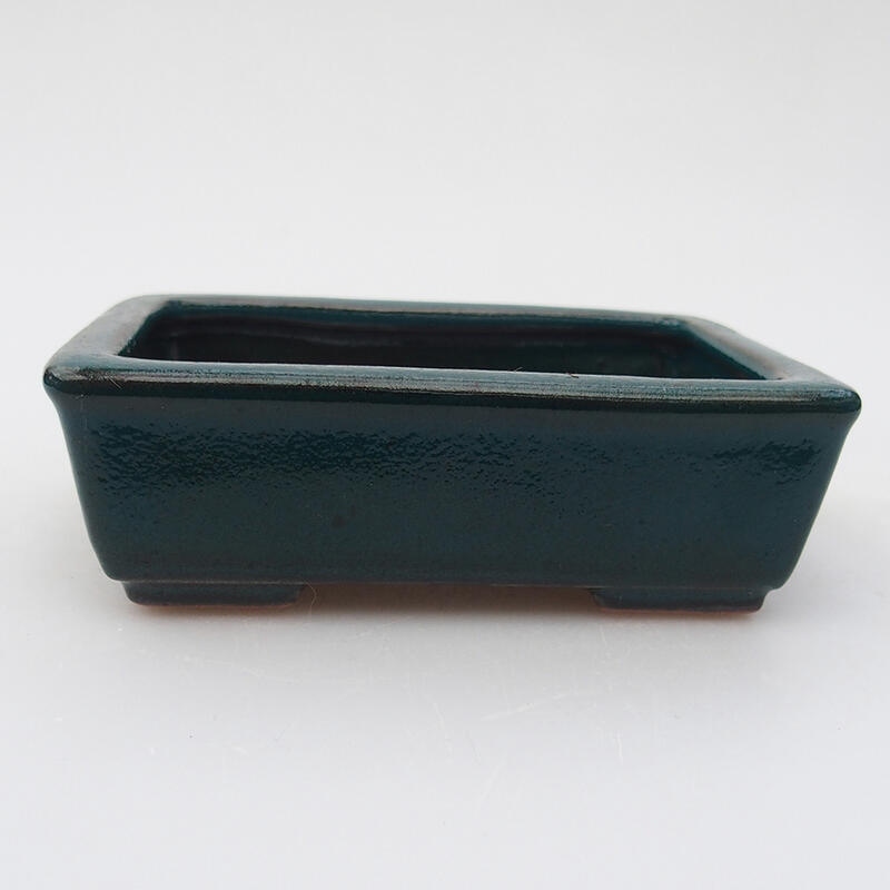 Ceramic bonsai bowl 10 x 8 x 3 cm, color green