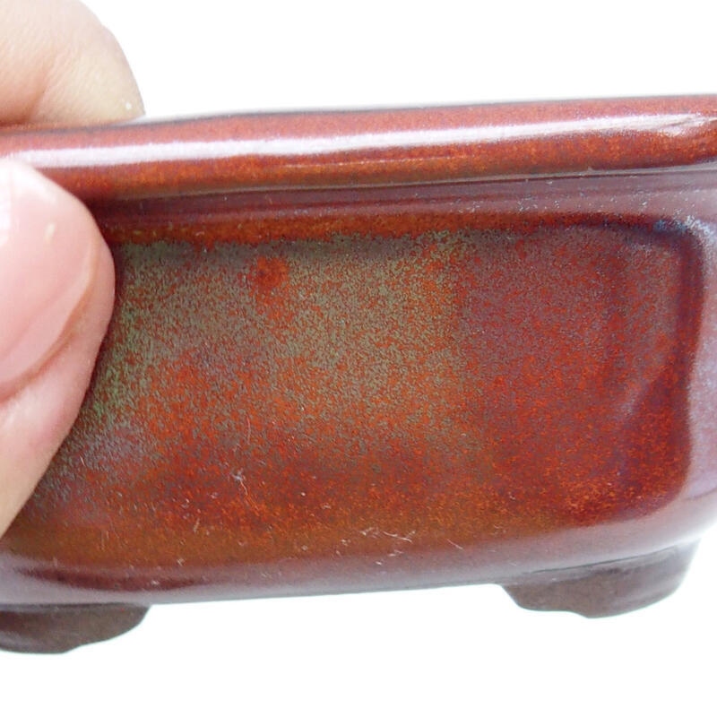 Ceramic bonsai bowl 10 x 8 x 4 cm, color brown