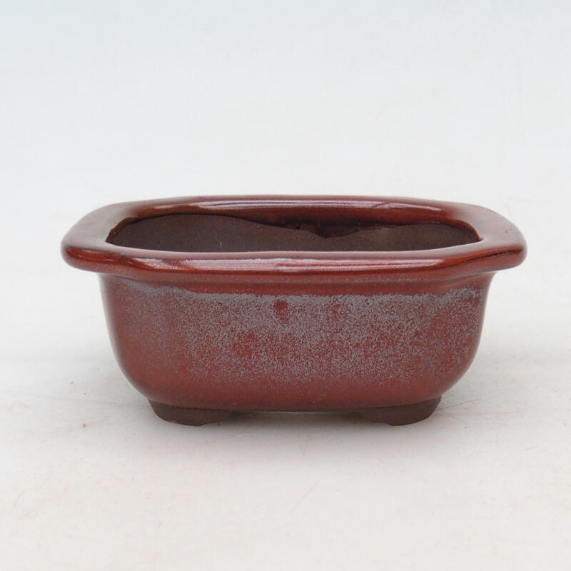 Ceramic bonsai bowl 10 x 8 x 4 cm, color brown