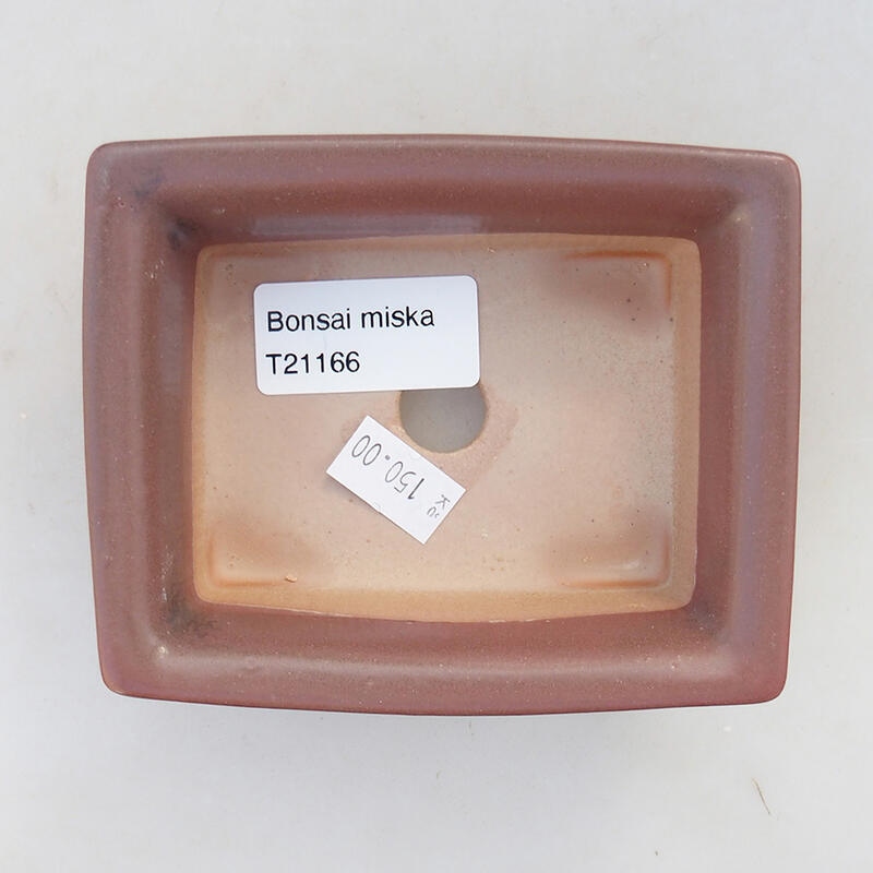 Ceramic bonsai bowl 10 x 8 x 4 cm, color pink