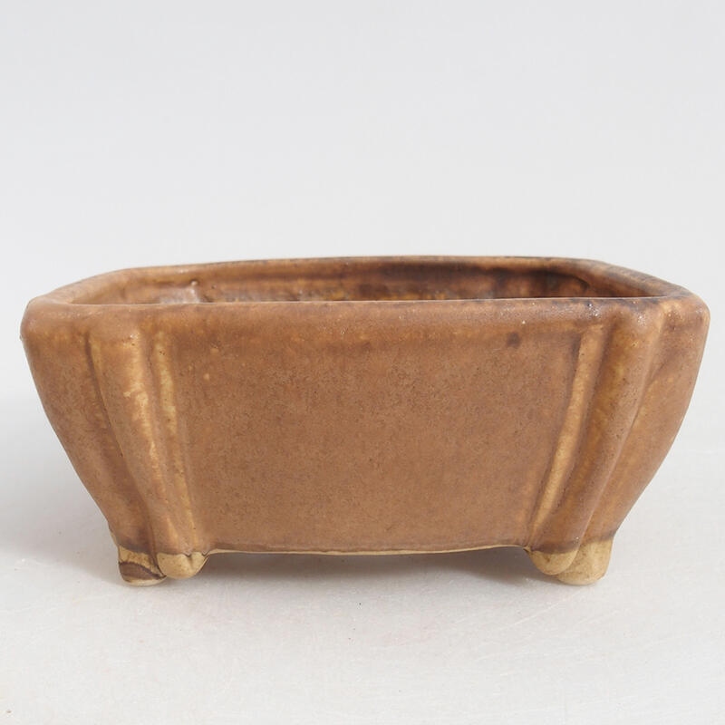 Ceramic bonsai bowl 10 x 9 x 4.5 cm, color brown