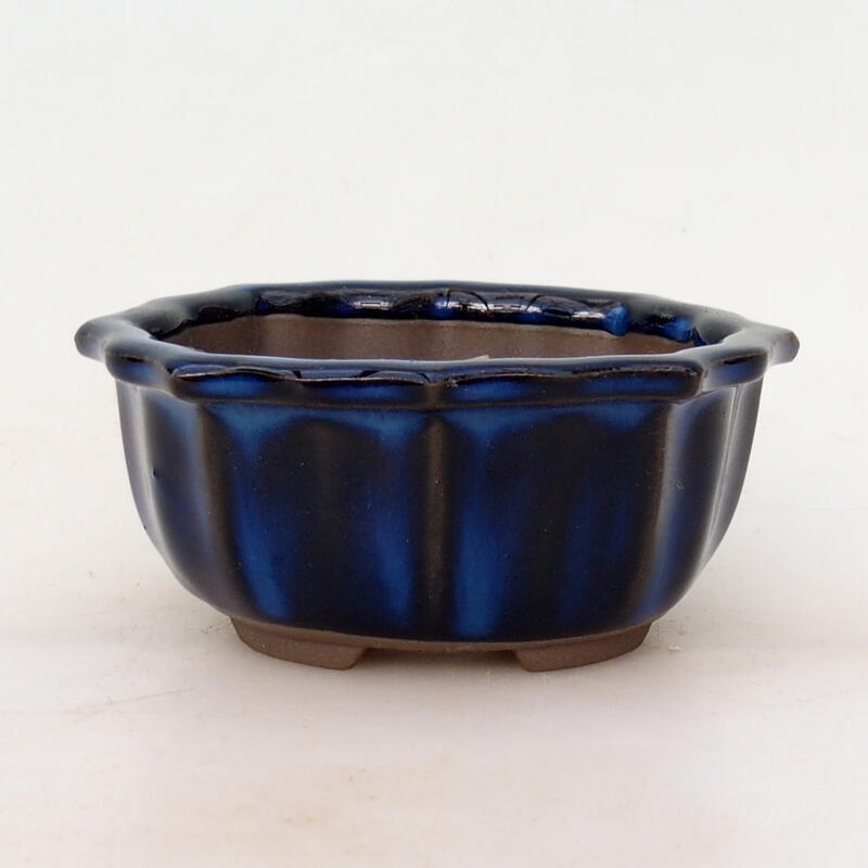 Ceramic bonsai bowl 10 x 9 x 4.5 cm, color blue