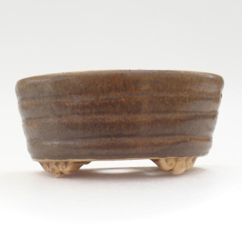 Ceramic bonsai bowl 10 x 9 x 5 cm, color brown