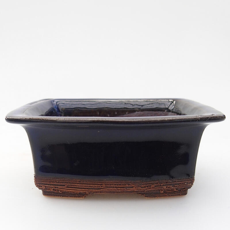 Ceramic bonsai bowl 11.5 x 10 x 4.5 cm, color blue