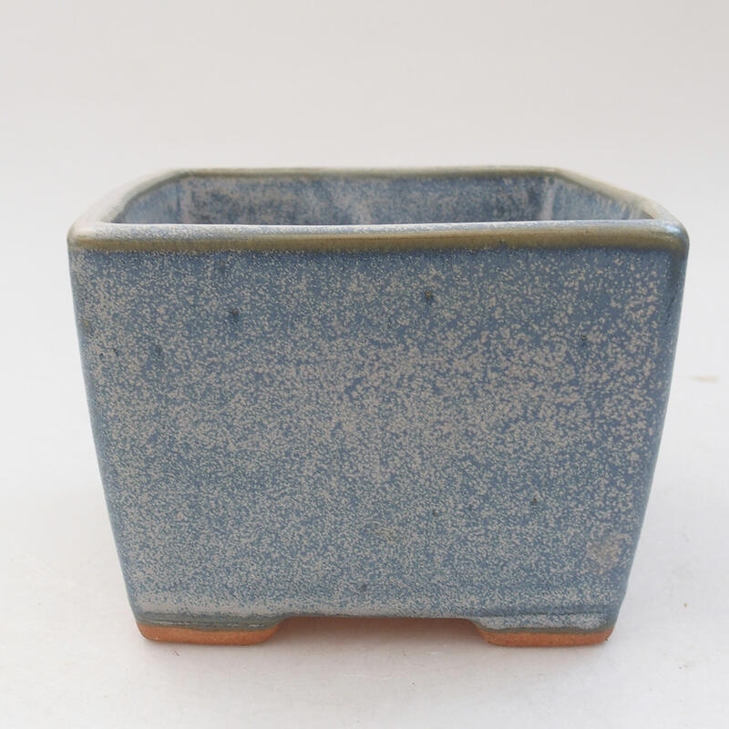 Ceramic bonsai bowl 11.5 x 11.5 x 9 cm, color blue