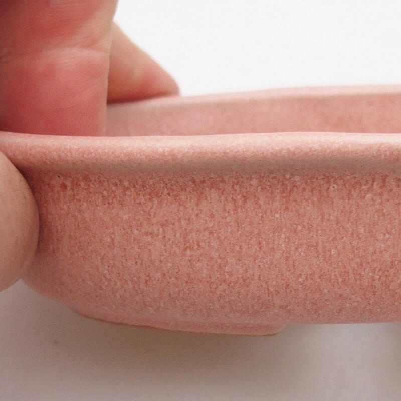 Ceramic bonsai bowl 11.5 x 8 x 2.5 cm, color pink