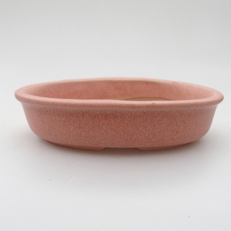 Ceramic bonsai bowl 11.5 x 8 x 2.5 cm, color pink