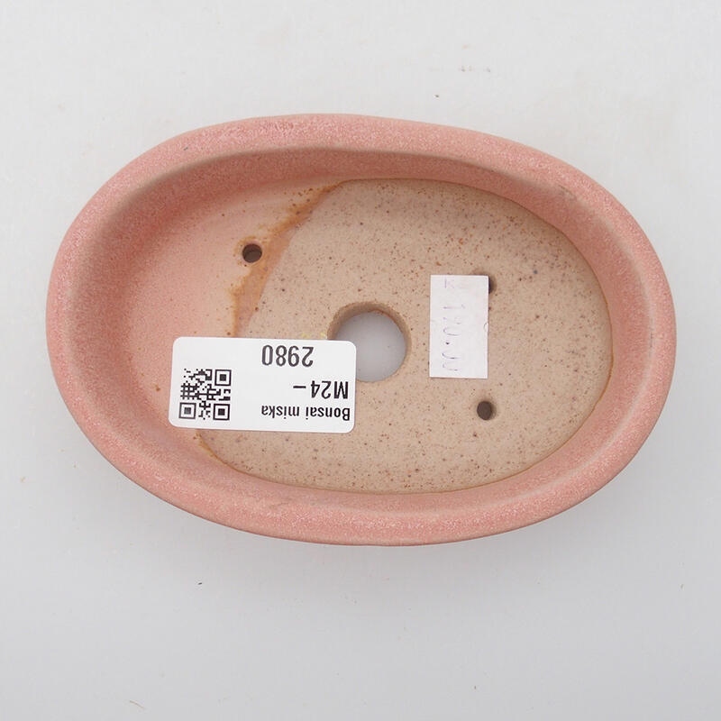 Ceramic bonsai bowl 11.5 x 8 x 2.5 cm, color pink