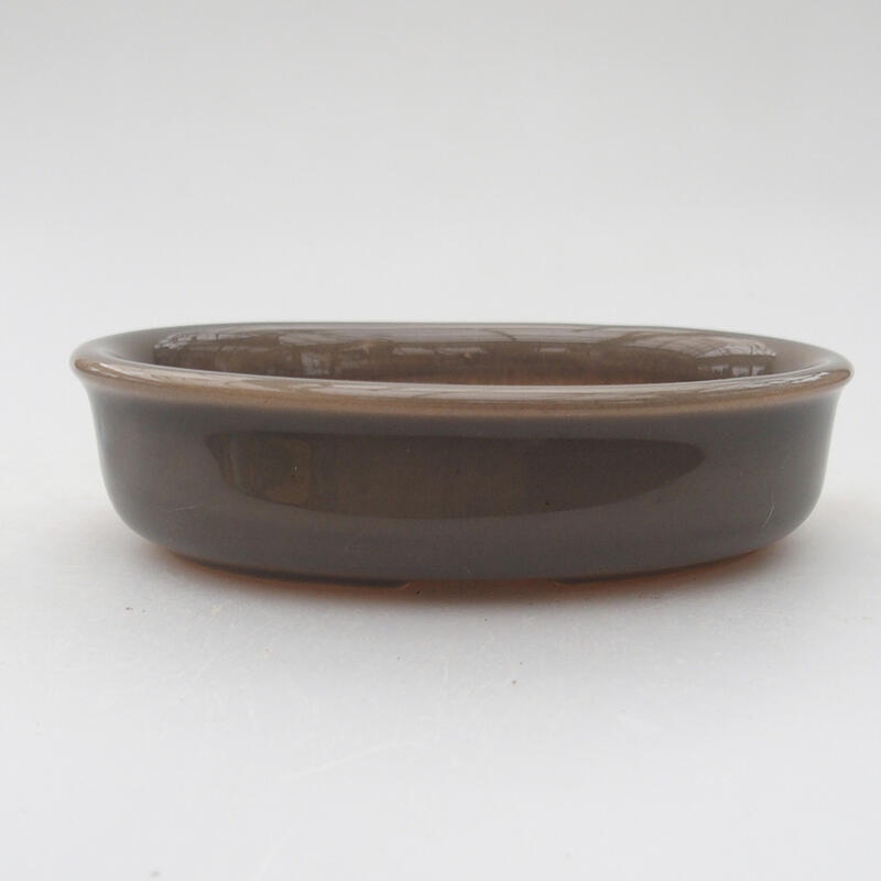 Ceramic bonsai bowl 11.5 x 8 x 2.5 cm, color gray