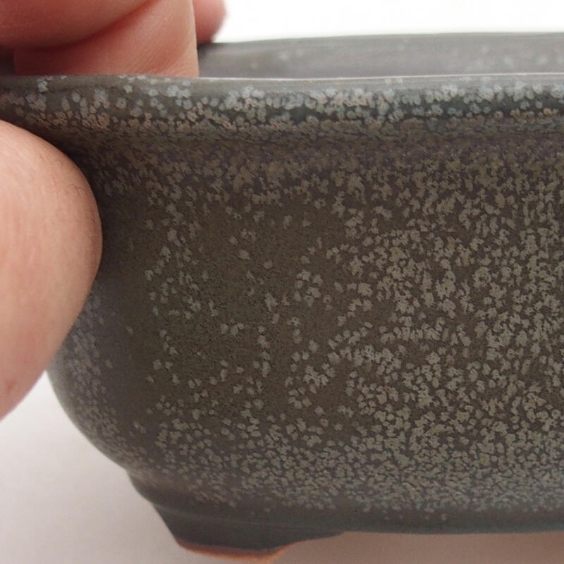 Ceramic bonsai bowl 11.5 x 8 x 5 cm, color gray