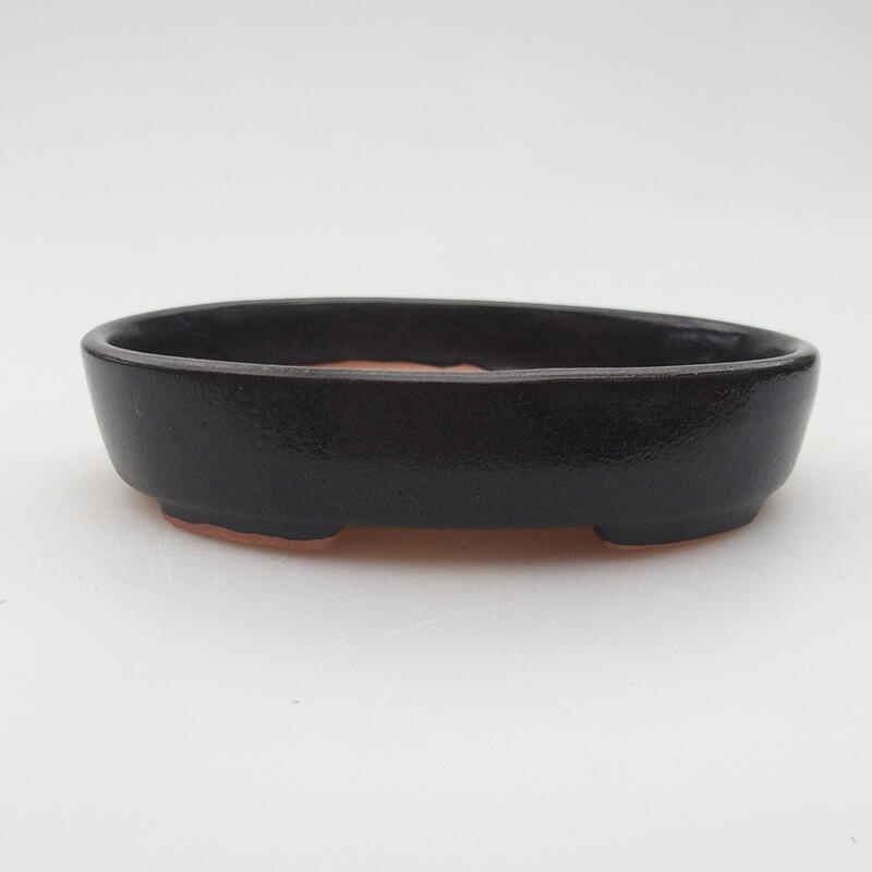 Ceramic bonsai bowl 11.5 x 9 x 2 cm, color black