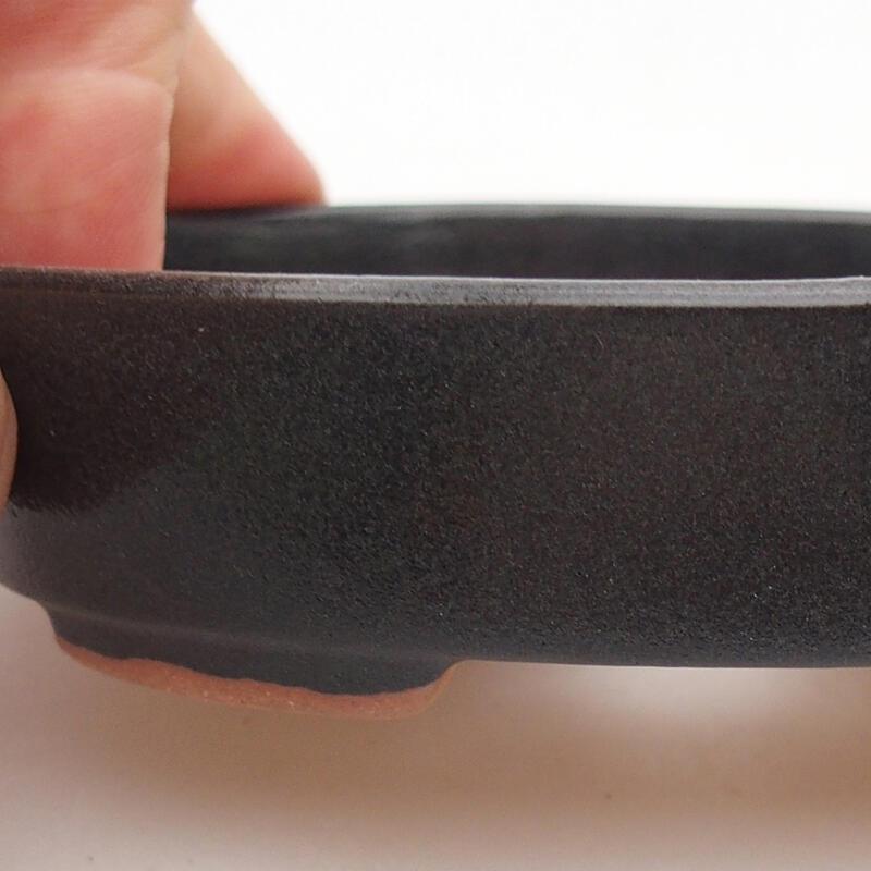 Ceramic bonsai bowl 11.5 x 9 x 2 cm, color black