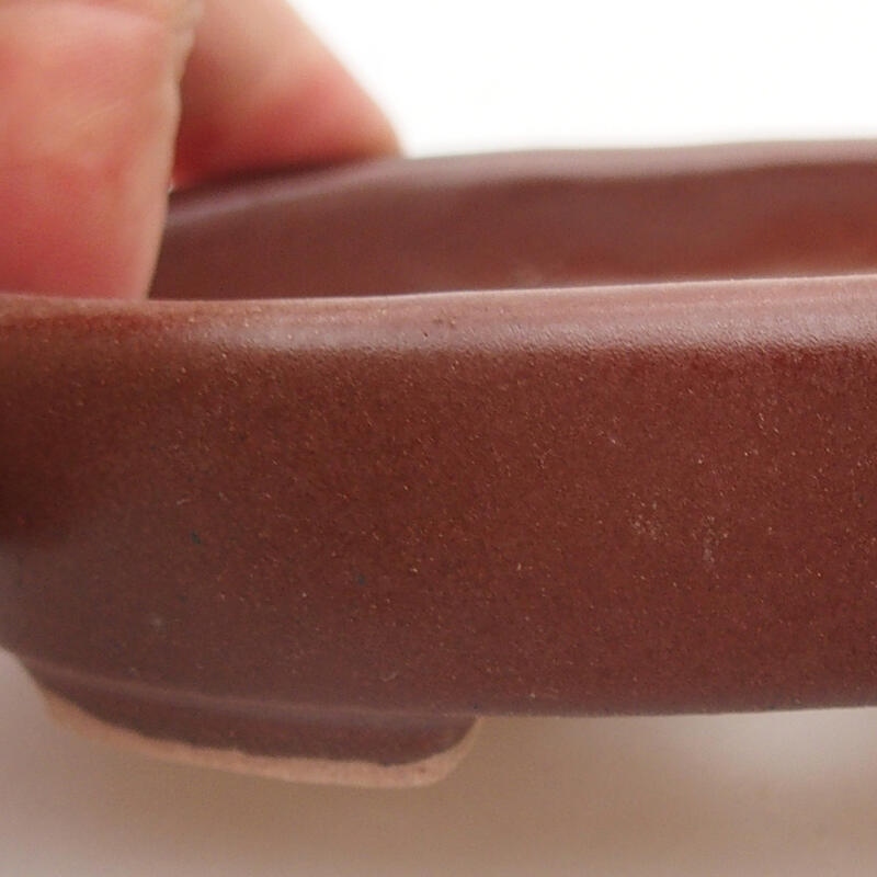 Ceramic bonsai bowl 11.5 x 9 x 2 cm, color brown