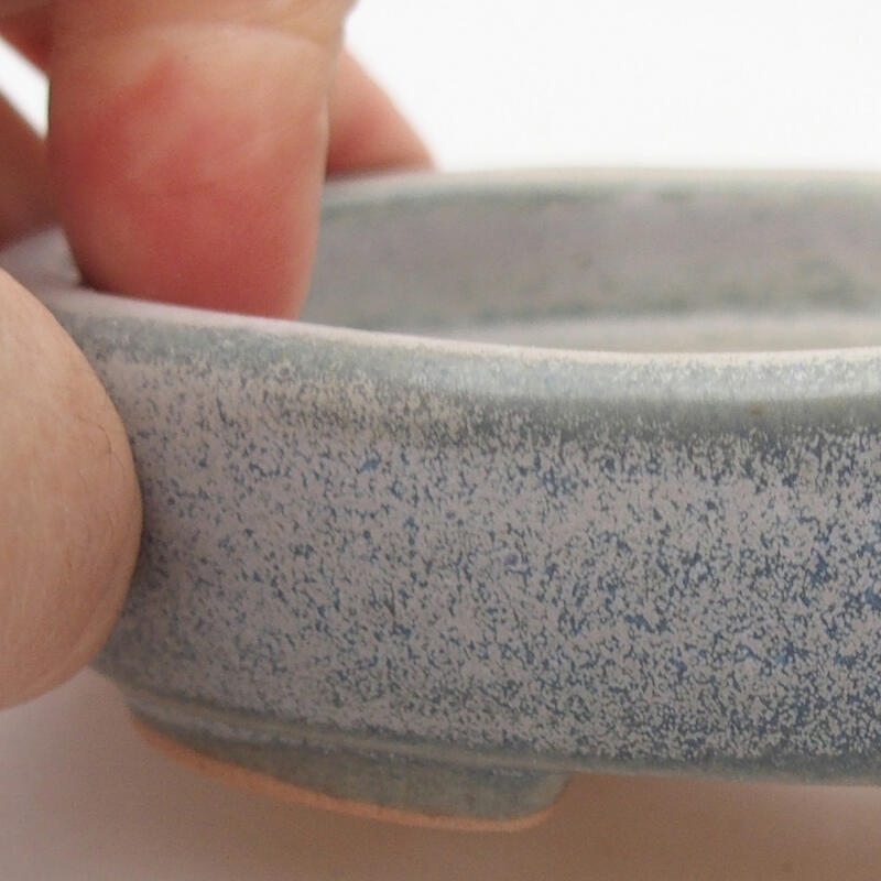 Ceramic bonsai bowl 11.5 x 9 x 2 cm, color blue