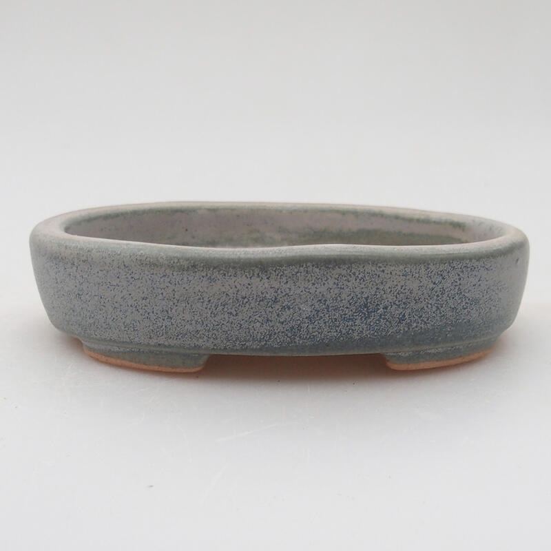 Ceramic bonsai bowl 11.5 x 9 x 2 cm, color blue