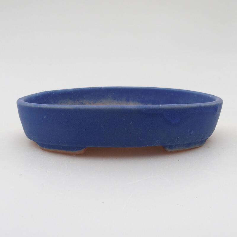 Ceramic bonsai bowl 11.5 x 9 x 2 cm, color blue