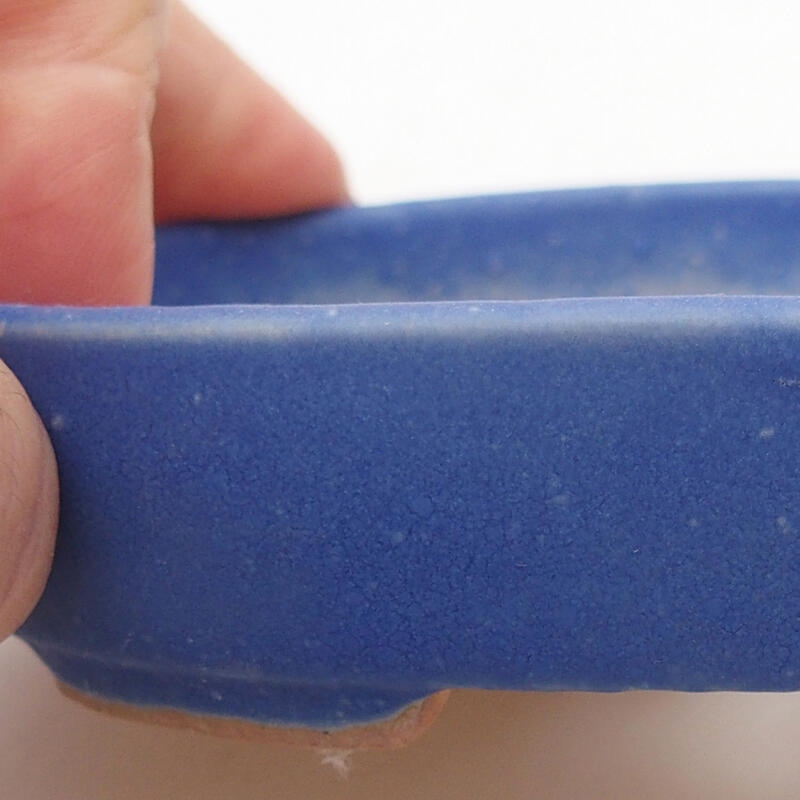 Ceramic bonsai bowl 11.5 x 9 x 2 cm, color blue