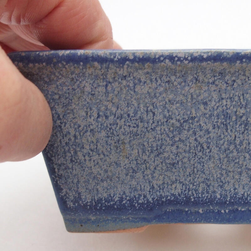 Ceramic bonsai bowl 11.5 x 9 x 5.5 cm, color blue