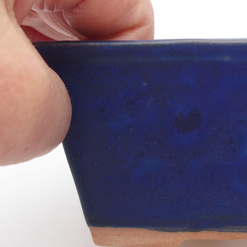 Ceramic bonsai bowl 11.5 x 9 x 5.5 cm, color blue