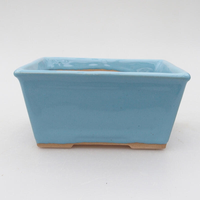 Ceramic bonsai bowl 11.5 x 9 x 5.5 cm, color blue