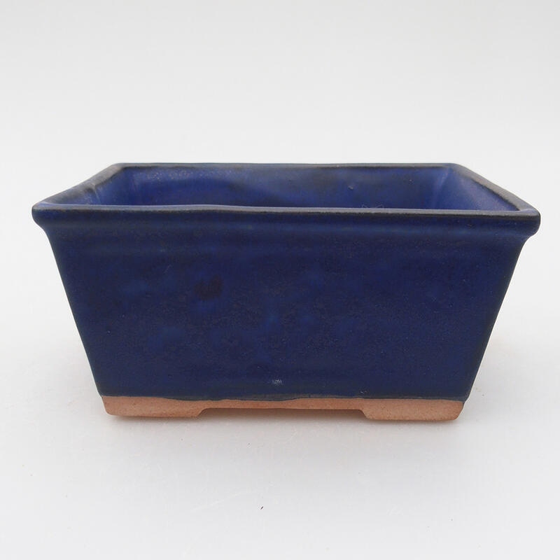 Ceramic bonsai bowl 11.5 x 9 x 5.5 cm, color blue