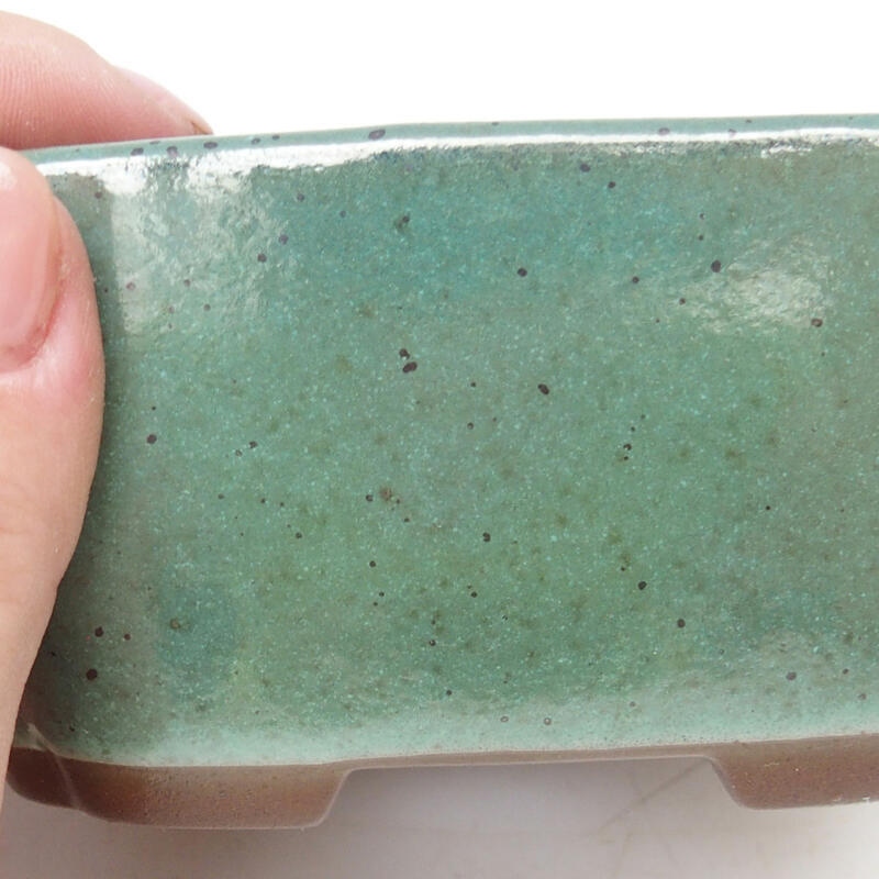 Ceramic bonsai bowl 11.5 x 9 x 5.5 cm, color green