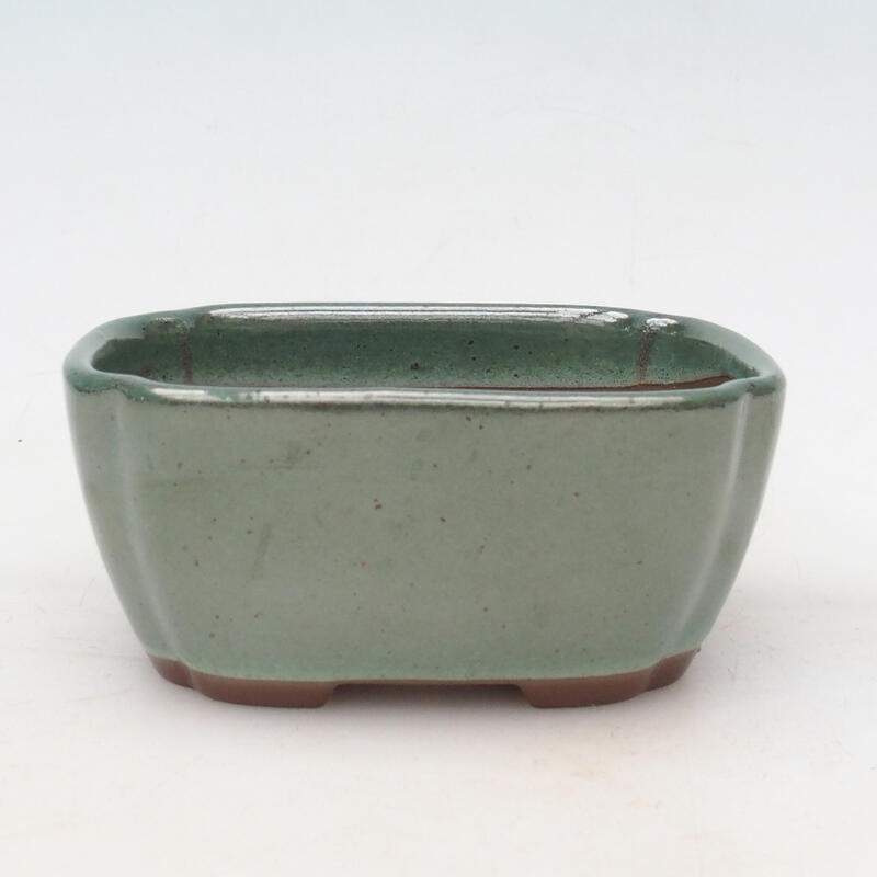 Ceramic bonsai bowl 11.5 x 9 x 5.5 cm, color green