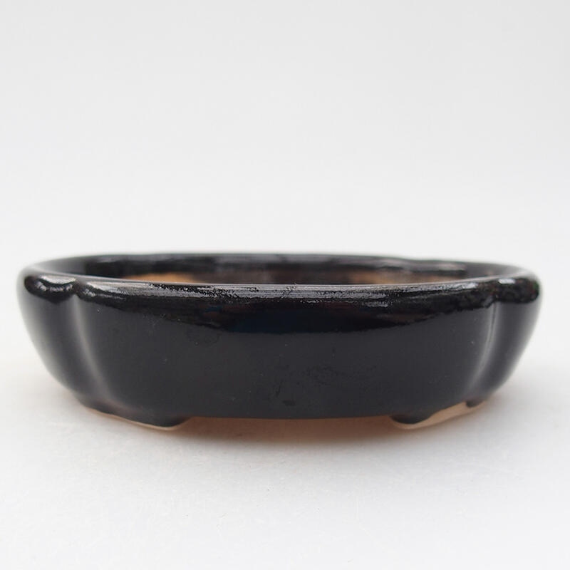 Ceramic bonsai bowl 11 x 11 x 3 cm, colour black