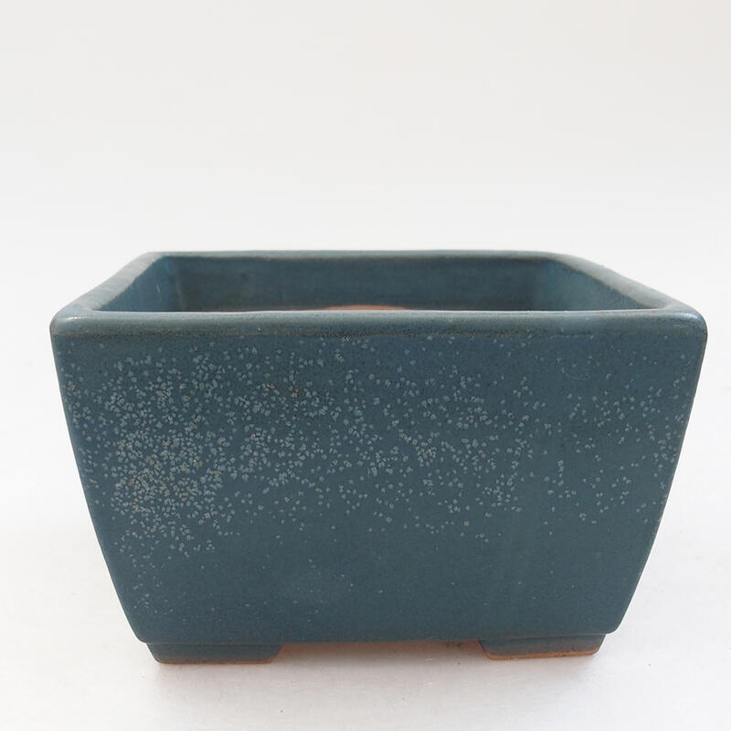 Ceramic bonsai bowl 11 x 11 x 7 cm, color blue