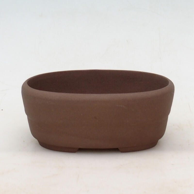 Ceramic bonsai bowl 11 x 8 x 5 cm, red color