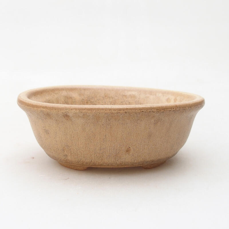 Ceramic bonsai bowl 11 x 9 x 4 cm, color beige