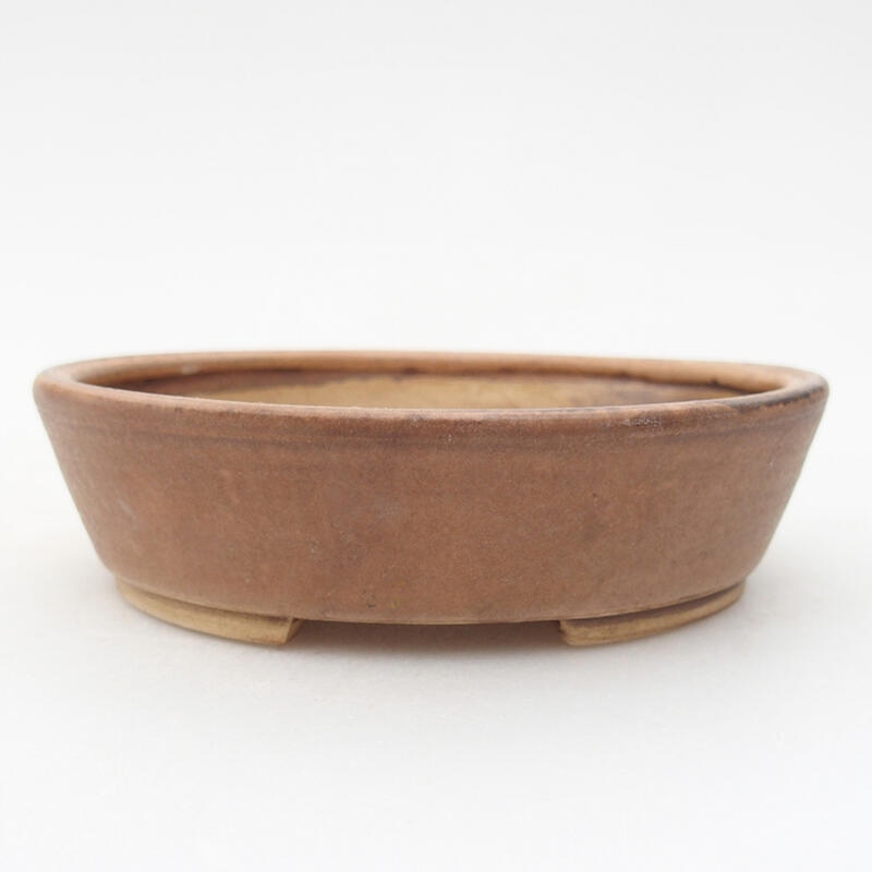 Ceramic bonsai bowl 12.5 x 10.5 x 3.5 cm, color pink