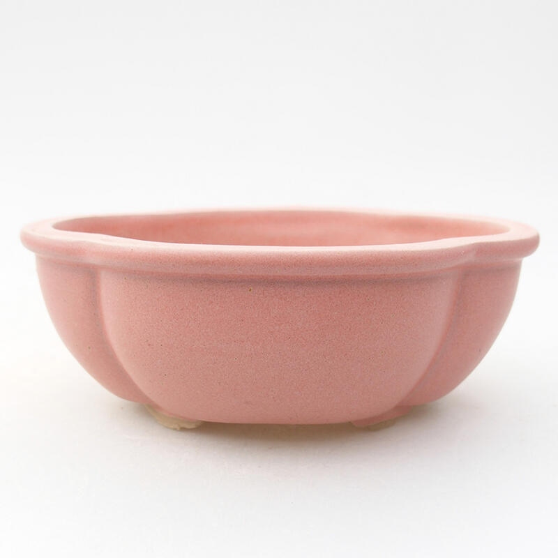 Ceramic bonsai bowl 12,5 x 10,5 x 4,5 cm, pink