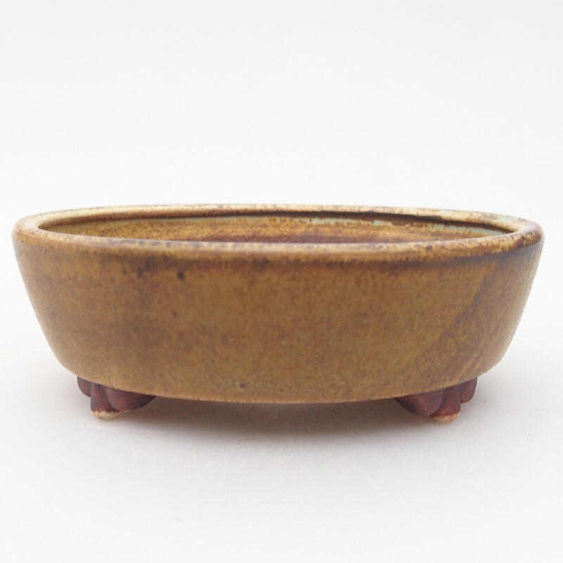 Ceramic bonsai bowl 12.5 x 10 x 4 cm, color green