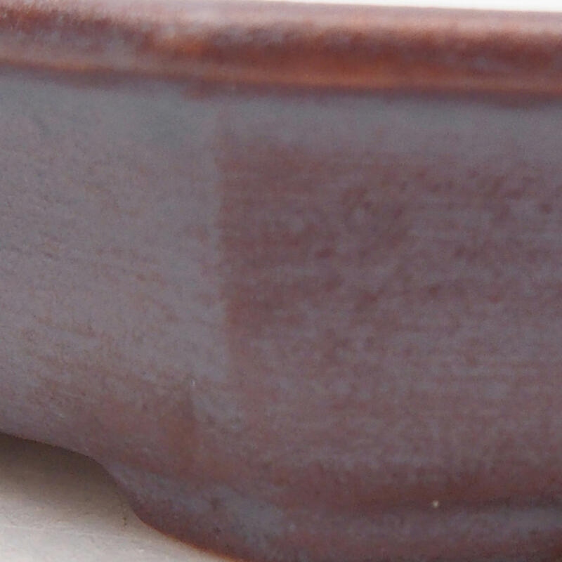 Ceramic bonsai bowl 12.5 x 11.5 x 2 cm, metallic color