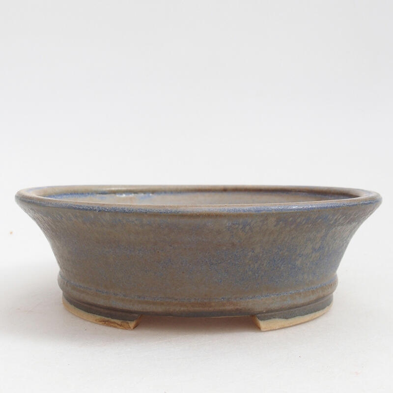 Ceramic bonsai bowl 12.5 x 11.5 x 4 cm, color blue