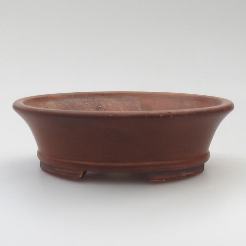 Ceramic bonsai bowl 12.5 x 11 x 4 cm, color brown