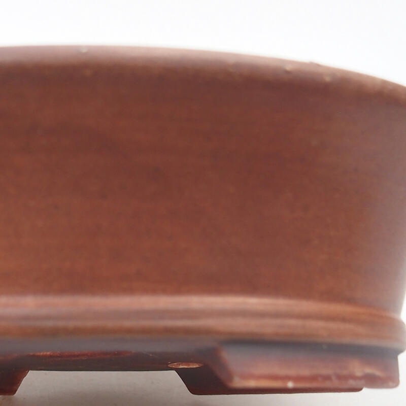 Ceramic bonsai bowl 12.5 x 11 x 4 cm, color brown