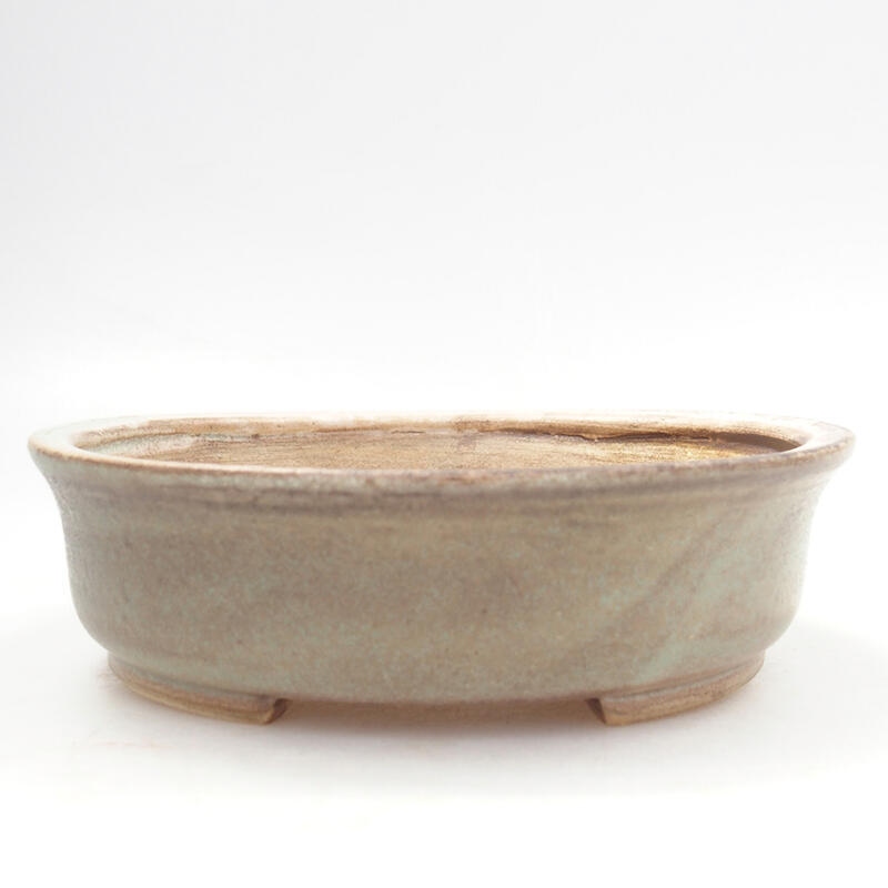 Ceramic bonsai bowl 12.5 x 12 x 3.5 cm, color green