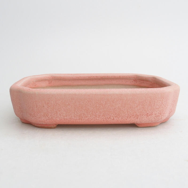 Ceramic bonsai bowl 12.5 x 9 x 3 cm, color pink