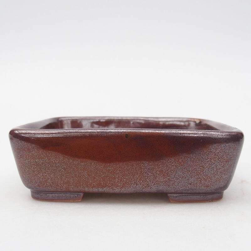 Ceramic bonsai bowl 12 x 10 x 4 cm, color brown