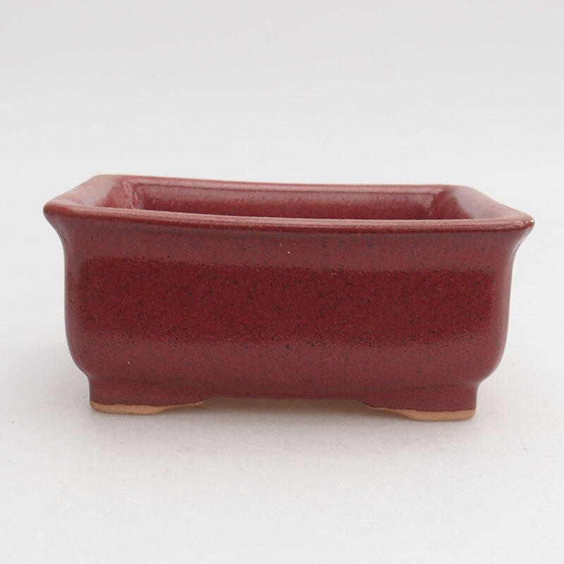 Ceramic bonsai bowl 12 x 10 x 5 cm, color pink