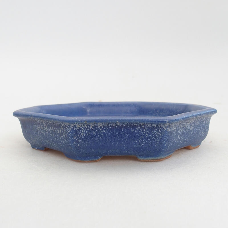 Ceramic bonsai bowl 12 x 12 x 2.5 cm, color blue