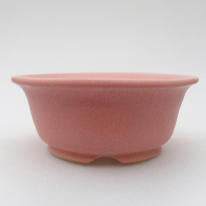 Ceramic bonsai bowl 12 x 12 x 5 cm, color pink