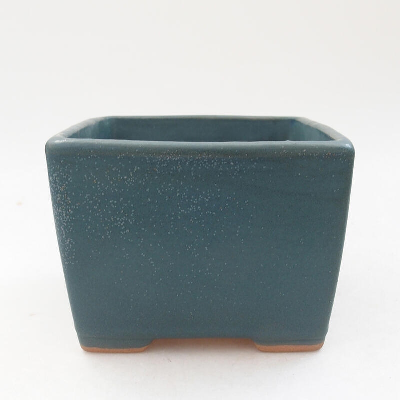 Ceramic bonsai bowl 12 x 12 x 8.5 cm, color blue