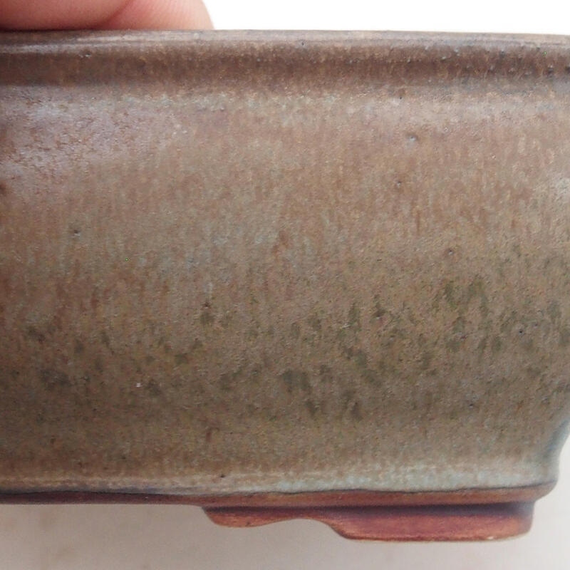 Ceramic bonsai bowl 12 x 15 x 6 cm, color brown