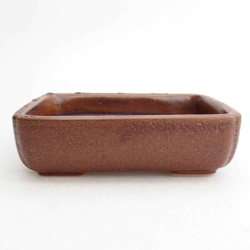 Ceramic bonsai bowl 12 x 9 x 3.5 cm, color brown