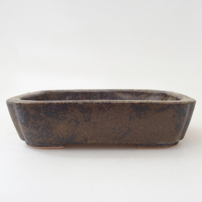 Ceramic bonsai bowl 12 x 9 x 3 cm, color brown