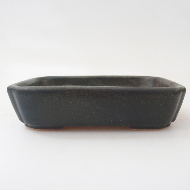 Ceramic bonsai bowl 12 x 9 x 3 cm, color gray