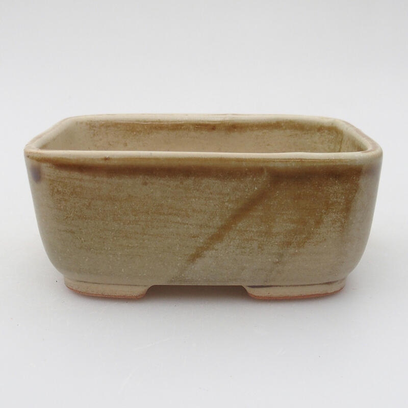 Ceramic bonsai bowl 12 x 9 x 5 cm, color beige